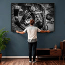 Old Pair of Mens Skates Wall Art Canvas, Men Skates Wall Art