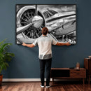 Vintage Antique Airplane Wall Art Canvas Print