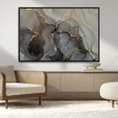 Gray Marble Fluid Wall Art – Modern Abstract Canvas Print