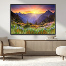 Mountain and Spring Wall Art Canvas Print