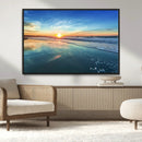 Blue Sky and Beach Wall Art Canvas Print