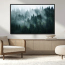 Misty Forest Wall Art – Serene Green Landscape Canvas Print, by MyGreatCanvas | Canvas Wall Art Prints | Photo Prints & Wall Decor