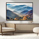 Misty Mountain Sunrise Triptych Canvas Print – Autumn