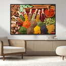Herbs and Spices Art Canvas Print for Kitchen Kitchen,