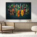 Herbs and Spices Kitchen Wall Art Canvas Print