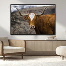 Framed Big Cow Animal Wall Art Canvas Print by MyGreatCanvas | Canvas Wall Art Prints | Photo Prints & Wall Decor