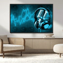 Music and Microphone Wall Art Canvas Print by MyGreatCanvas | Canvas Wall Art Prints | Photo Prints & Wall Decor