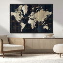 Antique Old World Map Wall Art Canvas Print