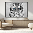 Black and White Tiger Wall Art Animal Canvas Print