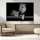 Lion Family Wall Art Canvas Print – Framed Majestic Wildlife by MyGreatCanvas | Canvas Wall Art Prints | Photo Prints & Wall Decor