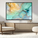 Green Marble Fluid Effect Wall Art Abstract Canvas Wall Art by MyGreatCanvas | Canvas Wall Art Prints | Photo Prints & Wall Decor
