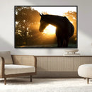 Horse at Sunset Wall Art Animal Canvas Print
