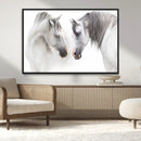 White Horse Wall Art Animal Canvas Print