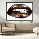 Close Up Lips Wall Art Canvas Print