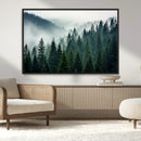 Captivating Misty Forest Wall Art Premium Canvas Print,