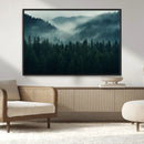 Captivating Misty Forest Wall Art Premium Canvas Print,