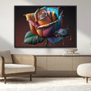 Abstract Rose Wall Art Canvas Print
