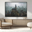 Disney Castle Wall Art Canvas Print, Living Kids Home Room
