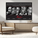 Thinker Quintet Canvas Wall Art – Martin, Obama, Malcolm X,