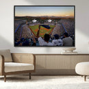 Dodger Stadium Sunset Game Triple Canvas Wall Art - Los