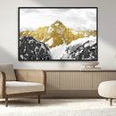 Gold Abstract Mountains Wall Art Print on Canvas, Nature