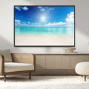 Blue Ocean Wall Art Canvas Print - Tranquil Ocean Paradise