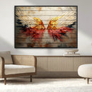 Abstract Angel Wings Canvas Wall Art – Framed and Ready to
