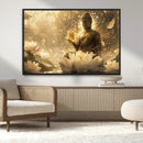 Golden Buddha Wall Art | Yoga Room Decor and Meditation Room by MyGreatCanvas | Canvas Wall Art Prints | Photo Prints & Wall Decor