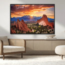 Rocky Mountains Sunset Wall Art Canvas Print – Ready to