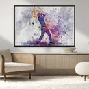 Watercolor Golf Swing Wall Art Canvas Print | Vibrant