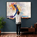 Watercolor Golf Swing Wall Art Canvas Print | Vibrant