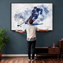 Hockey Player Wall Art Canvas Print - Sports-Inspired