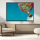 Carl Fredricksen, Up Movie Wall Art, Colorful Balloon House