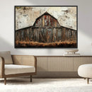 Rustic Barn Wall Art | Farmhouse Wall Decor Canvas Print |