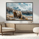Bear and Baby Bear Wall Art Canvas Print
