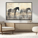 Vintage Horses Wall Art Canvas Print