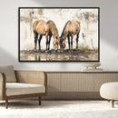 Vintage Horses Wall Art | Ready to Hang and Framed Triptych by MyGreatCanvas | Canvas Wall Art Prints | Photo Prints & Wall Decor