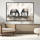Chines Ink Style Vintage Horses Wall Art Canvas Print for by MyGreatCanvas | Canvas Wall Art Prints | Photo Prints & Wall Decor