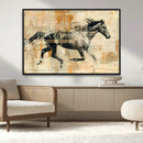 Chines Style Running Horse Western Wall Art | Farmhouse Wall