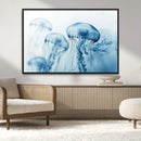 Blue Jellyfish Wall Art Canvas Print