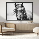 Western Wall Art | Black and White Winter Horse Wall Art | by MyGreatCanvas | Canvas Wall Art Prints | Photo Prints & Wall Decor