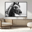 Winter Horse Canvas Print | Large 3-Panel Black White Equine by MyGreatCanvas | Canvas Wall Art Prints | Photo Prints & Wall Decor