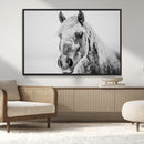 White Horse Wall Art | Ready to Hang and Framed | Winter