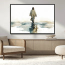Abstract Jesus Wall Art Canvas Print, Christian Wall Art,