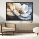 White Magnolia Flower Wall Art Canvas Print | Abstract