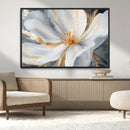 White and Gold Floral Canvas Wall Art - Framed and Ready to by MyGreatCanvas | Canvas Wall Art Prints | Photo Prints & Wall Decor