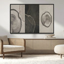 Minimalist Tree Rings Wall Art | Modern Abstract Canvas