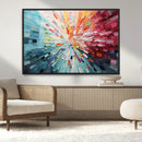 Radiant Bloom Abstract Floral Wall Art Canvas Print -