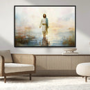 Framed Jesus Walking on Water Wall Art - 3-Panel Christian