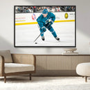San Jose Sharks Ice Hockey Player Wall Art Canvas Print